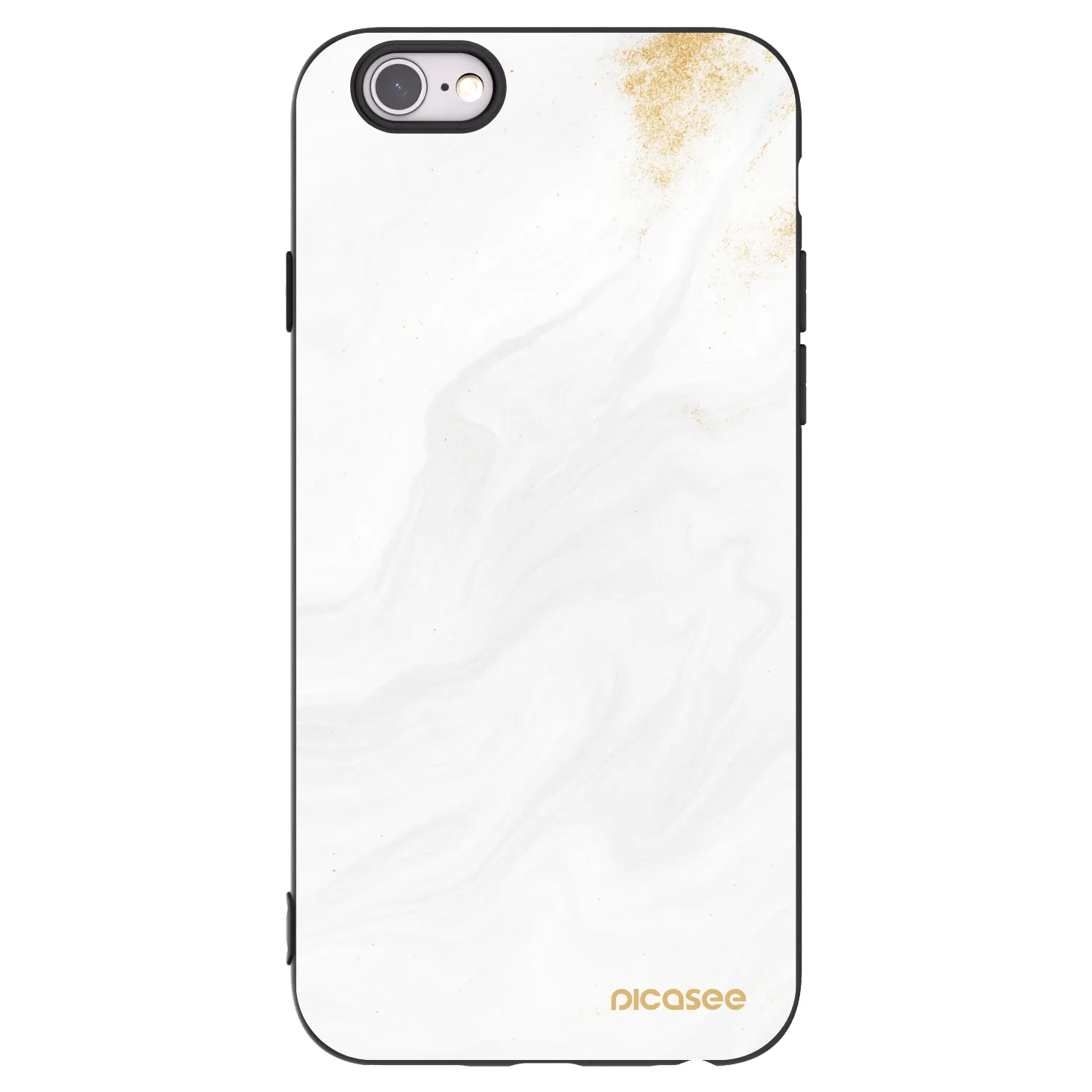 Picasee silikonowe czarne etui na Apple iPhone 6/6S - White