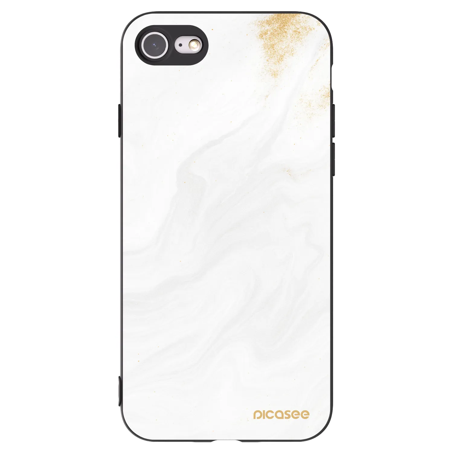 Picasee silikonowe czarne etui na Apple iPhone 7 - White