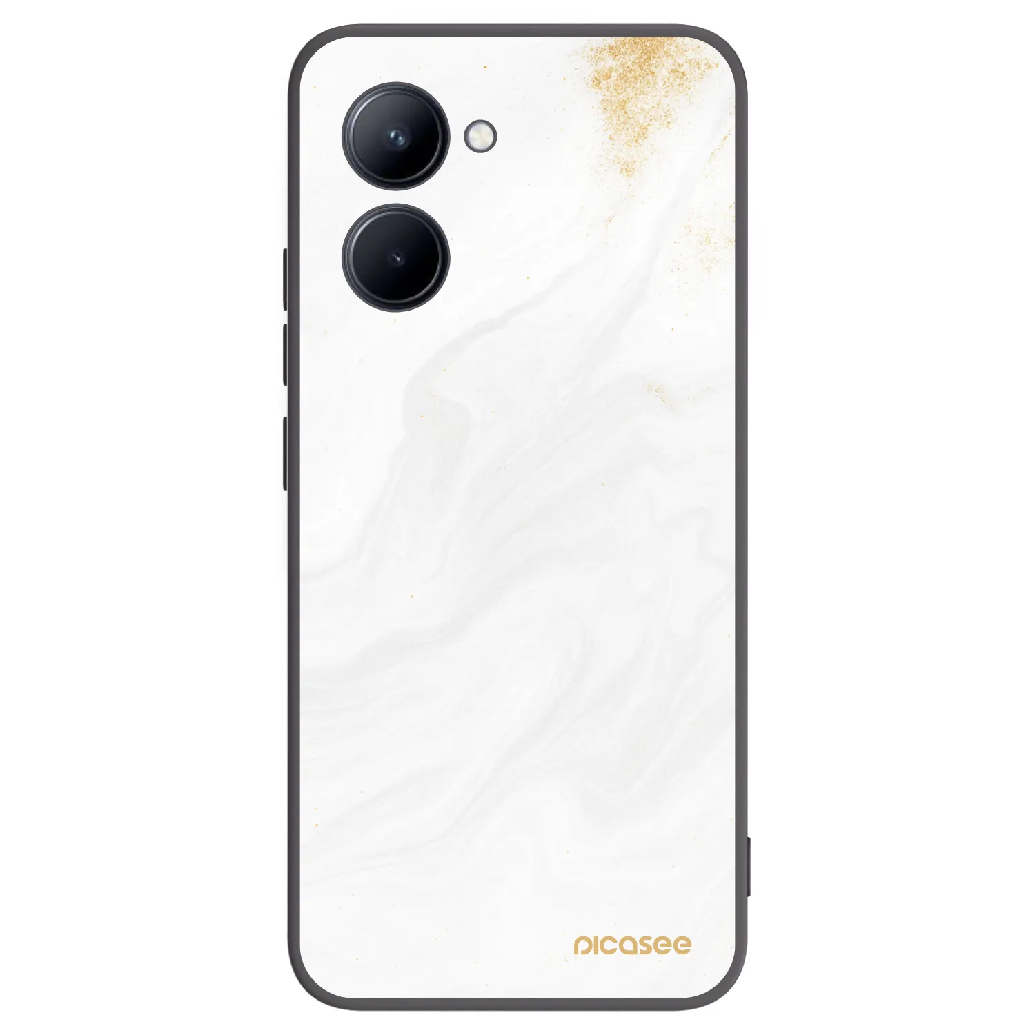 Picasee silikonowe czarne etui na Realme C33 (2023) - White