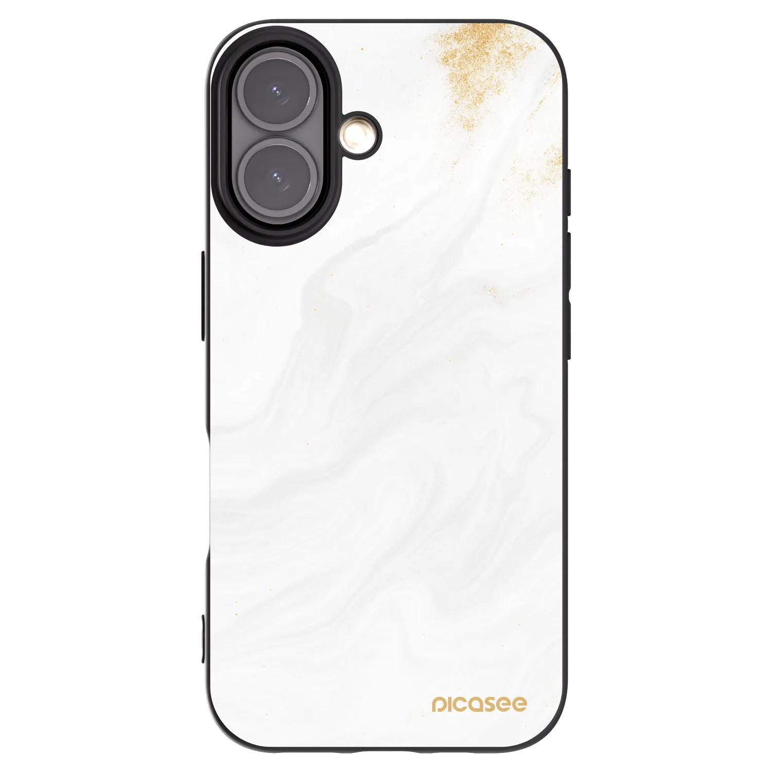 Picasee silikonowe czarne etui na Apple iPhone 16 - White