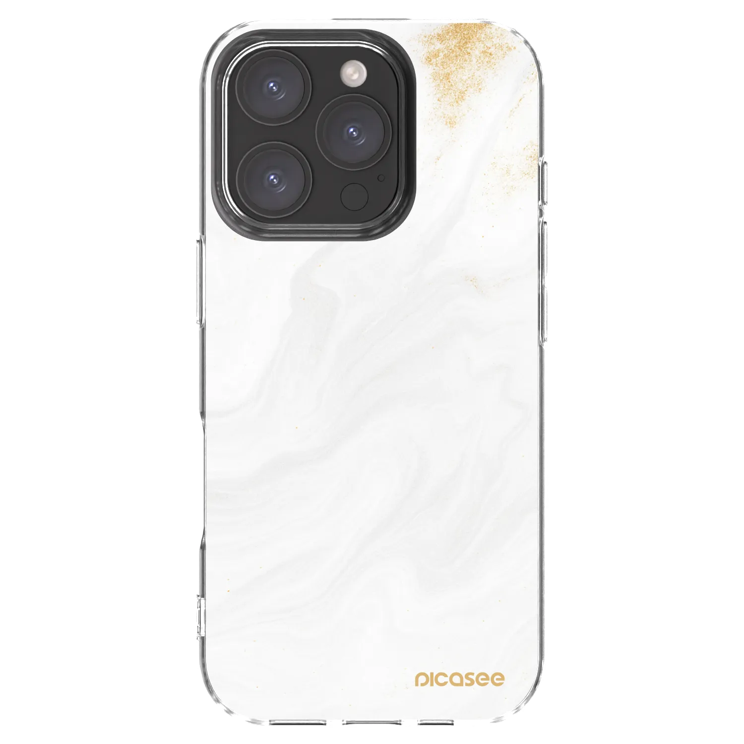 Picasee silikonowe przeźroczyste etui na Apple iPhone 16 Pro - White