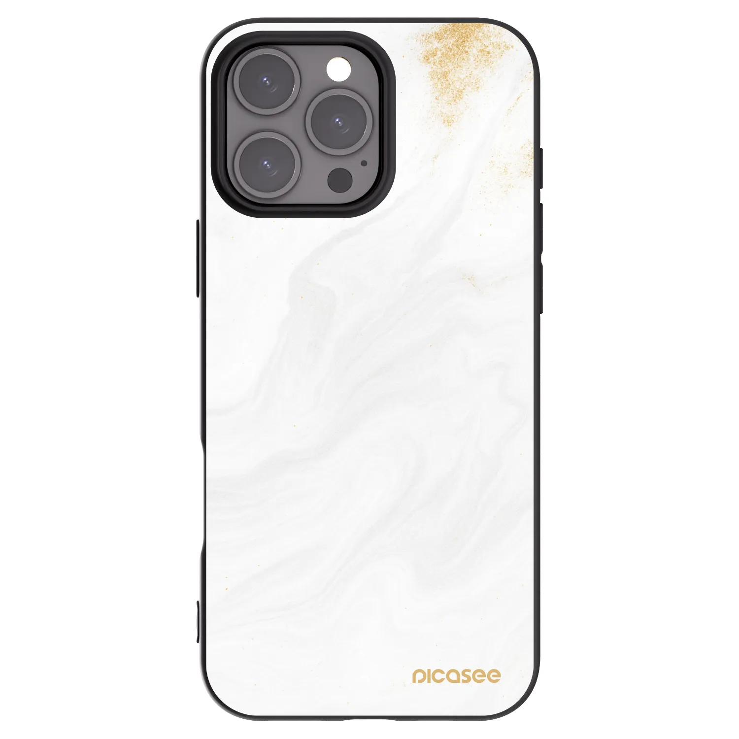 Picasee silikonowe czarne etui na Apple iPhone 16 Pro Max - White