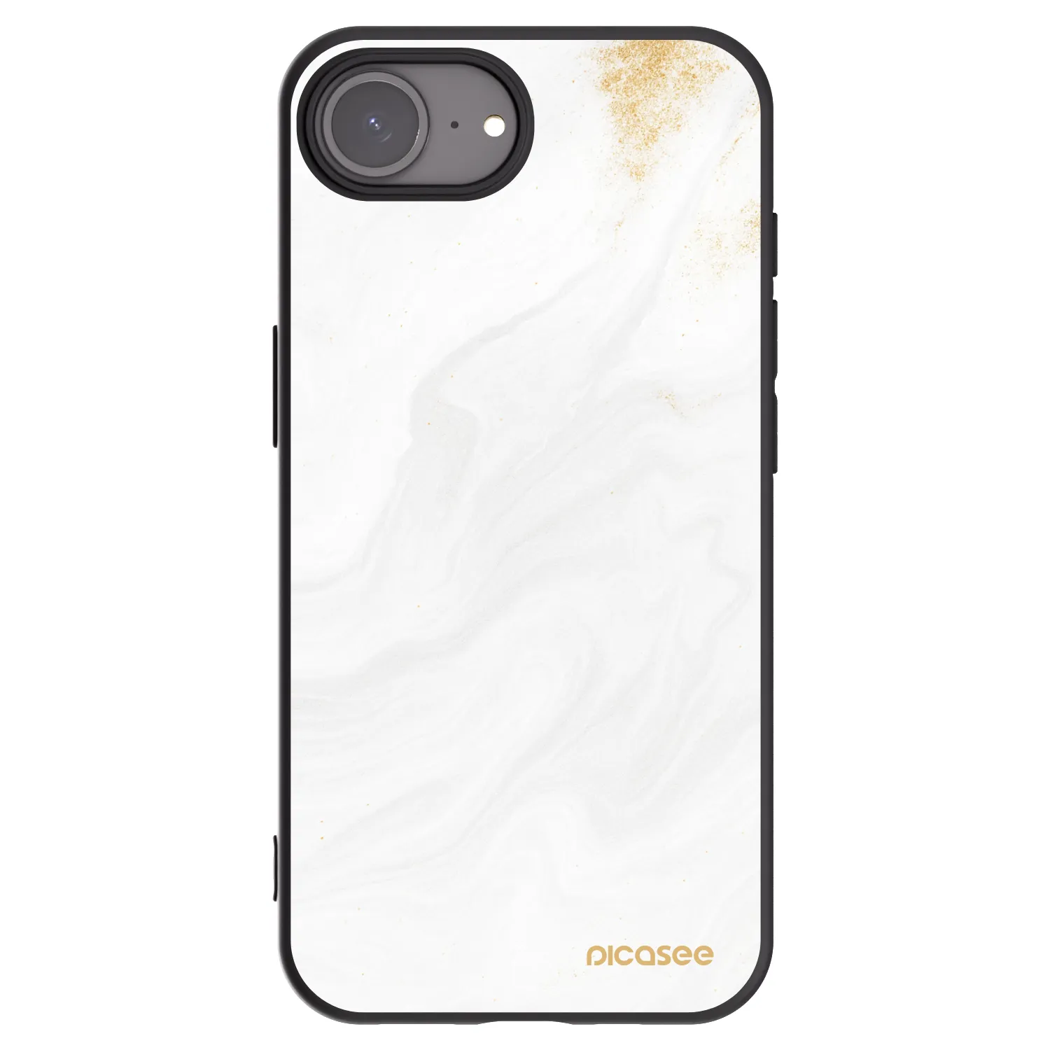 Picasee silikonowe czarne etui na Apple iPhone 16e - White