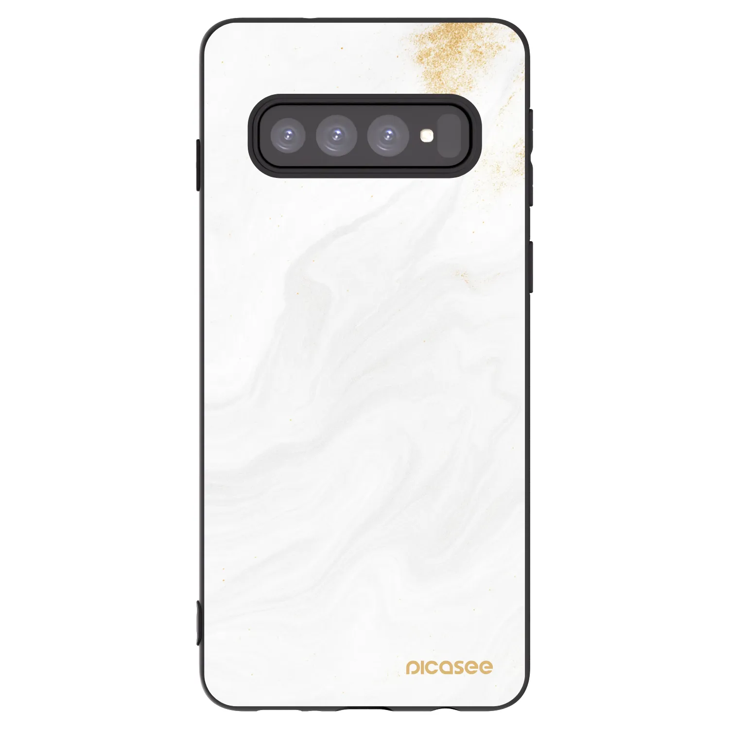 Picasee silikonowe czarne etui na Samsung Galaxy S10 G973 - White