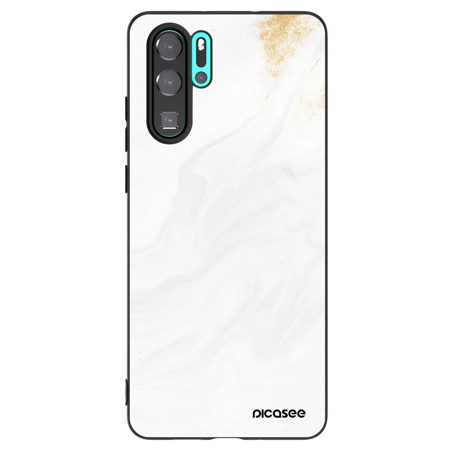 Picasee silikonowe czarne etui na Huawei P30 Pro - White