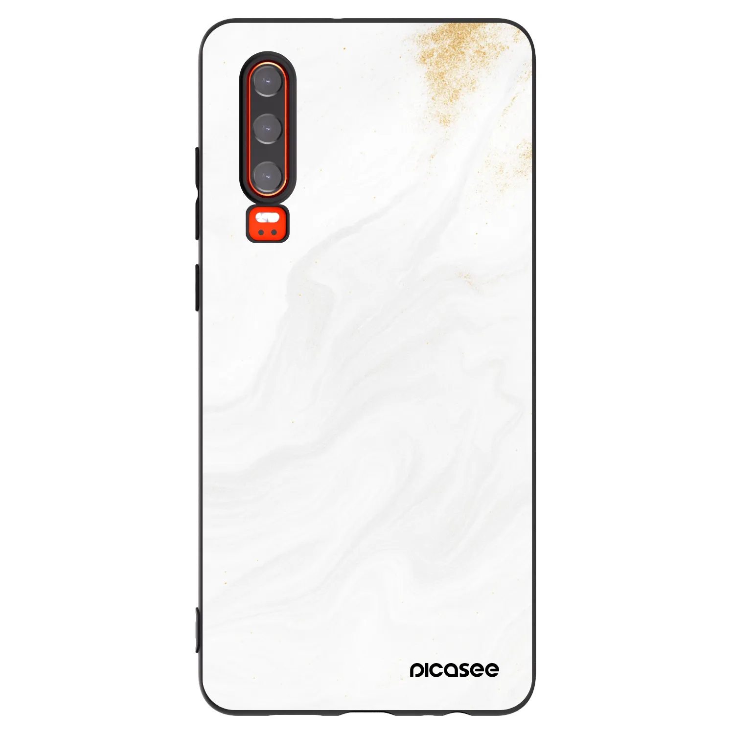 Picasee silikonowe czarne etui na Huawei P30 - White