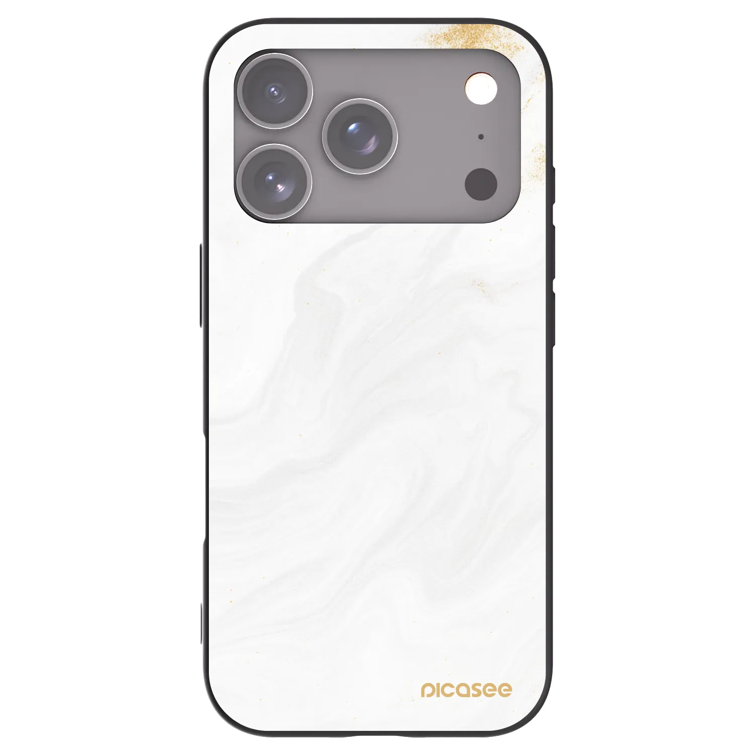 Picasee silikonowe czarne etui na Apple iPhone 17 Pro - White