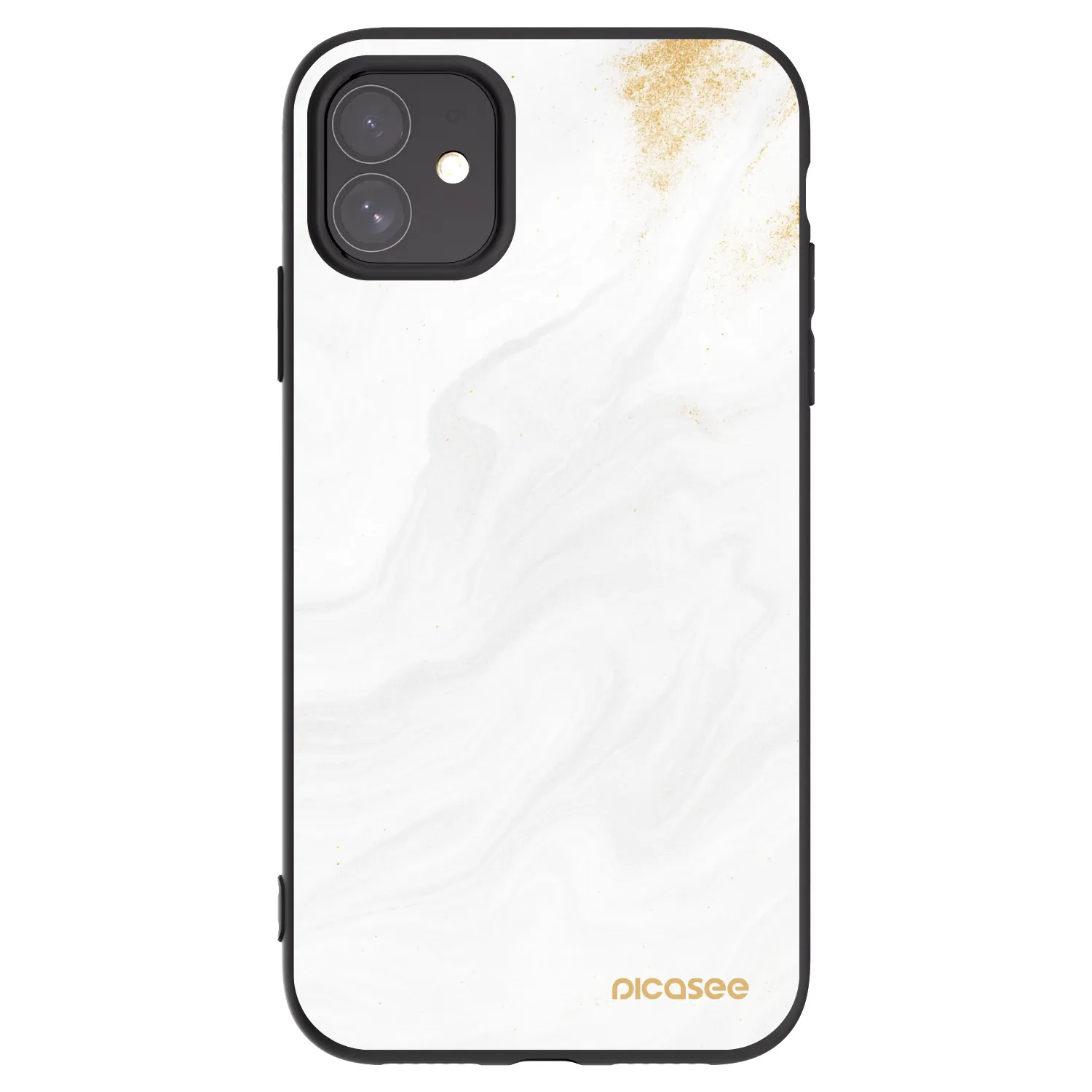 Picasee silikonowe czarne etui na Apple iPhone 11 - White
