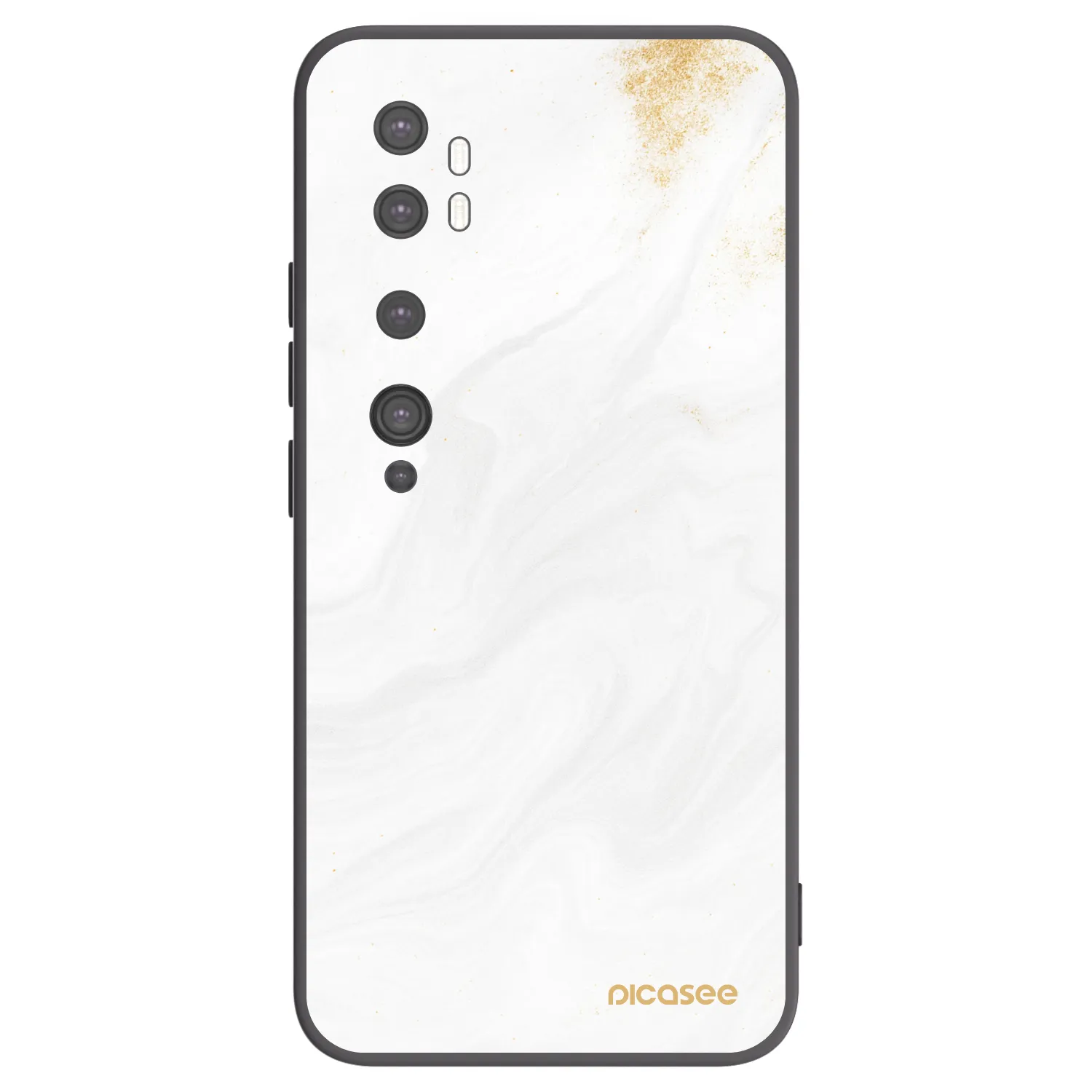 Picasee silikonowe czarne etui na Xiaomi Mi Note 10 (Pro) - White
