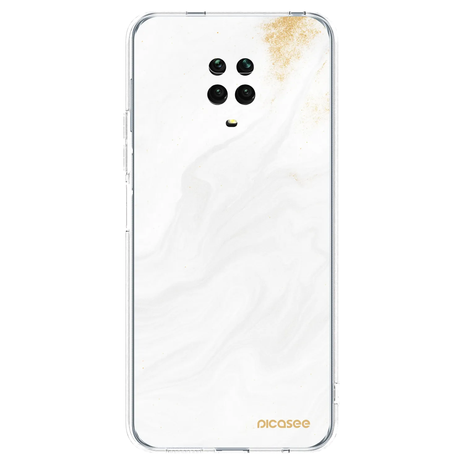 Picasee silikonowe przeźroczyste etui na Xiaomi Redmi Note 9 Pro - White