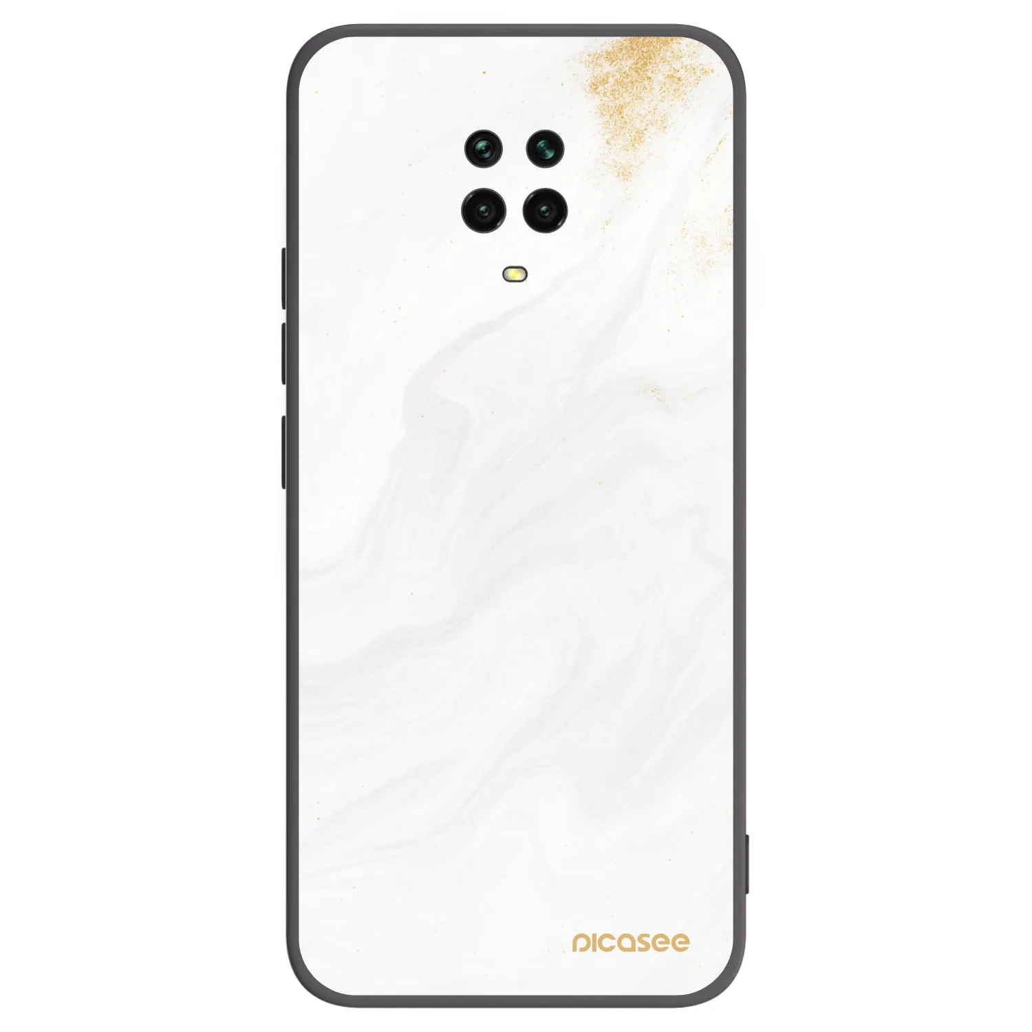 Picasee silikonowe czarne etui na Xiaomi Redmi Note 9 Pro - White