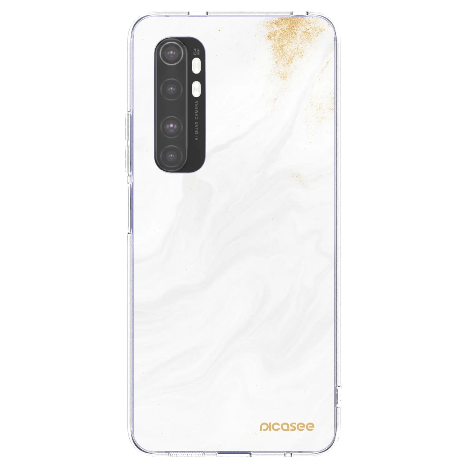 Picasee silikonowe przeźroczyste etui na Xiaomi Mi Note 10 Lite - White