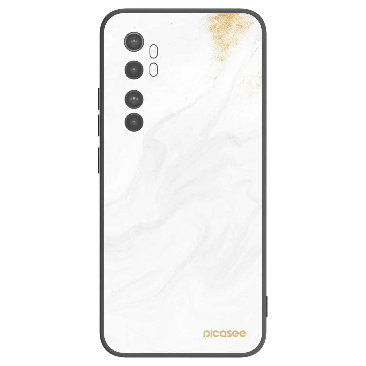 Picasee silikonowe czarne etui na Xiaomi Mi Note 10 Lite - White