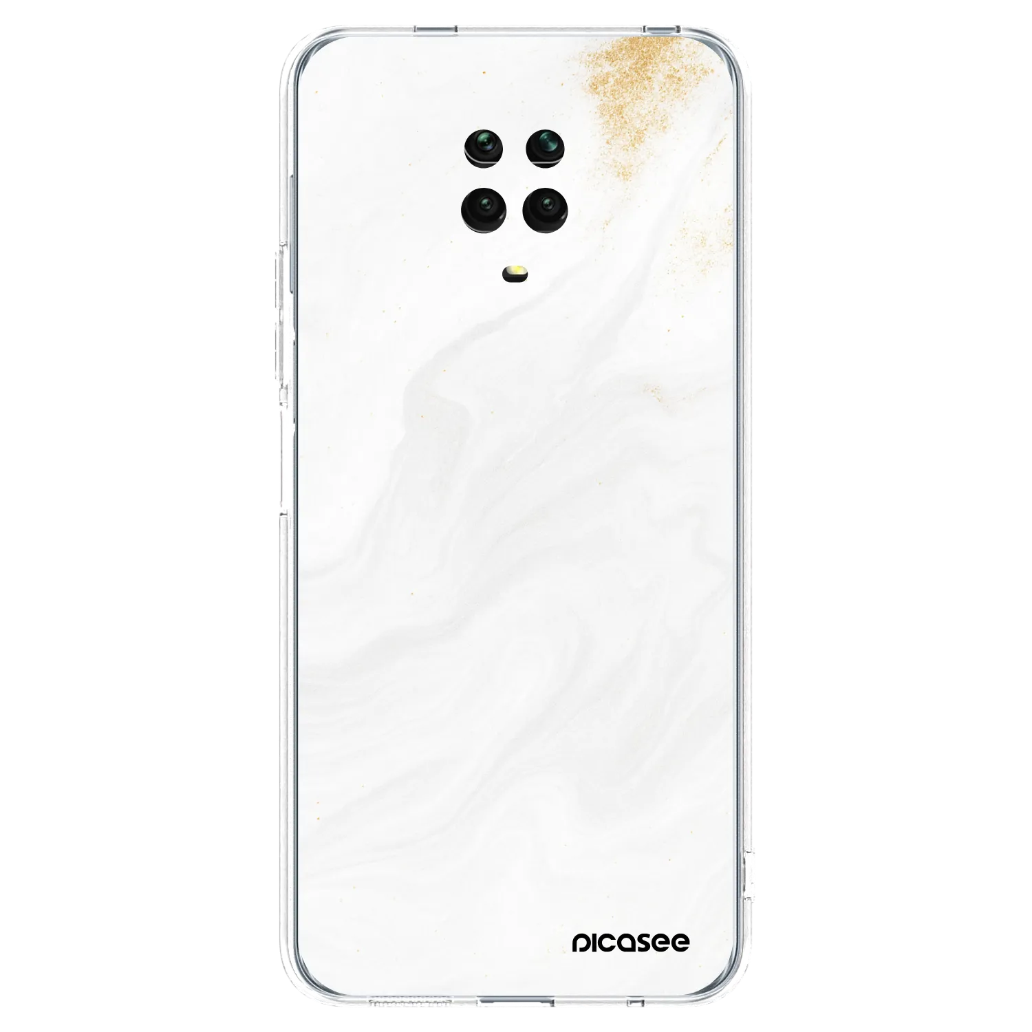 Picasee silikonowe przeźroczyste etui na Xiaomi Redmi Note 9S - White