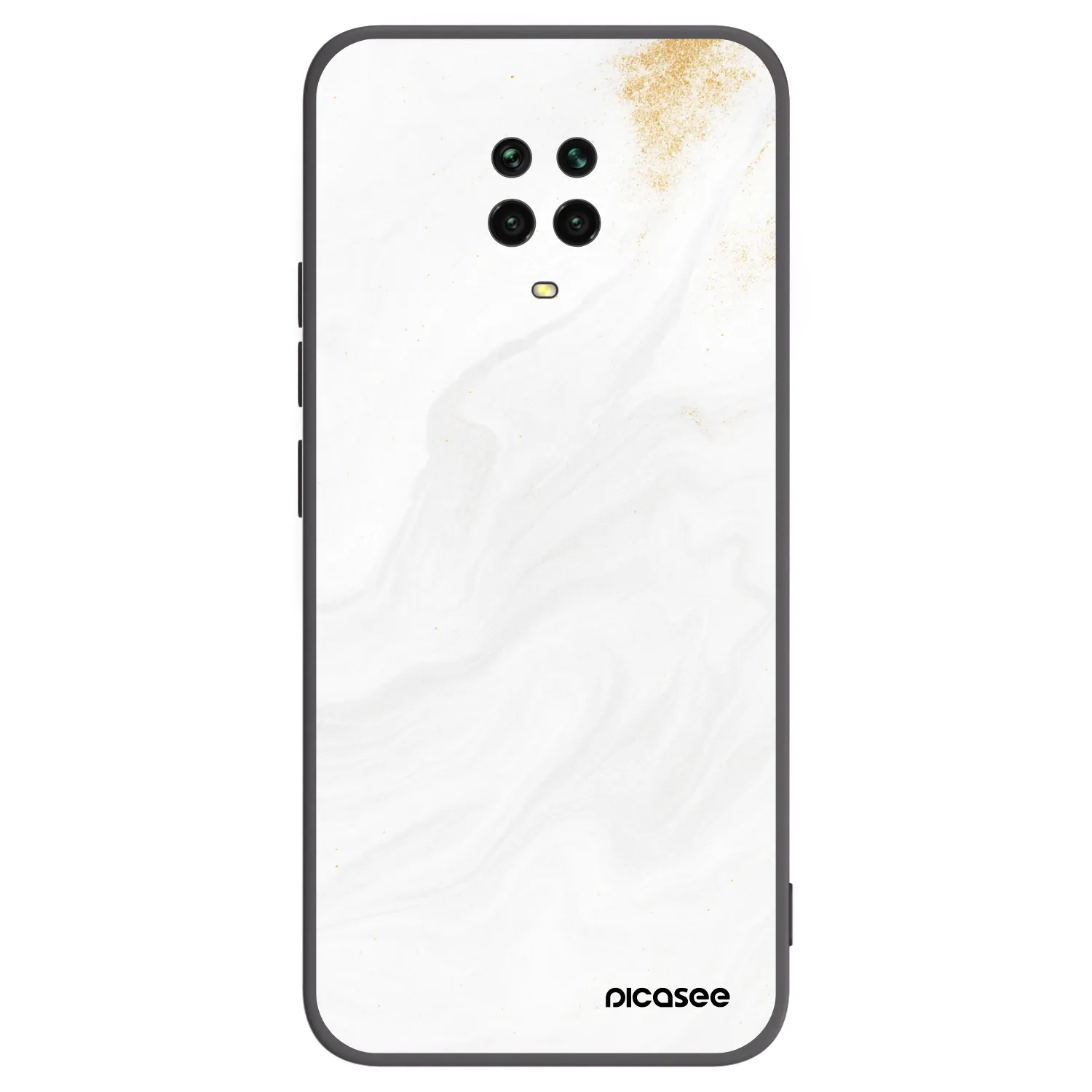 Picasee silikonowe czarne etui na Xiaomi Redmi Note 9S - White
