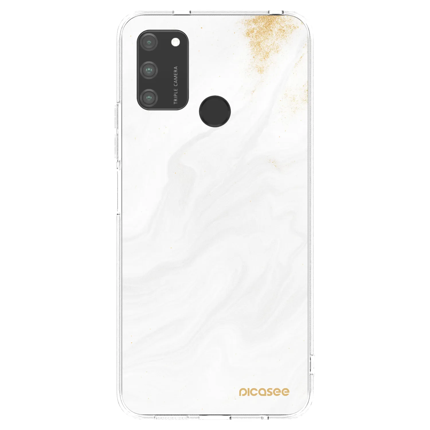 Picasee silikonowe przeźroczyste etui na Honor 9A - White