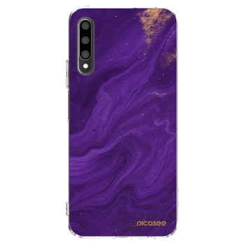 Picasee silikonowe przeźroczyste etui na Honor 9X Pro - Purple