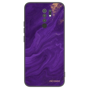 Picasee silikonowe czarne etui na Xiaomi Redmi 9 - Purple