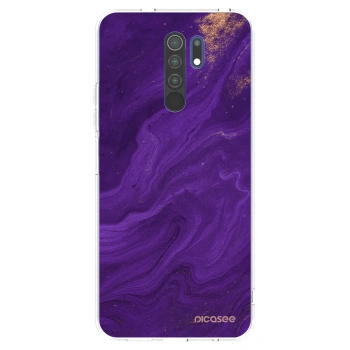 Picasee silikonowe przeźroczyste etui na Xiaomi Redmi 9 - Purple
