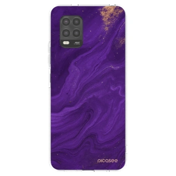 Picasee silikonowe przeźroczyste etui na Xiaomi Mi 10 Lite - Purple