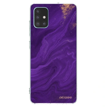 Picasee silikonowe przeźroczyste etui na Samsung Galaxy M51 M515F - Purple