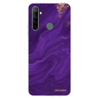 Picasee silikonowe przeźroczyste etui na Realme 6i - Purple