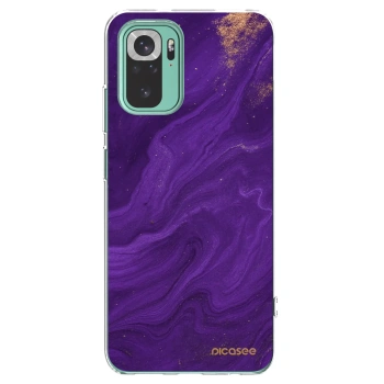 Picasee silikonowe przeźroczyste etui na Xiaomi Redmi Note 10 Pro - Purple