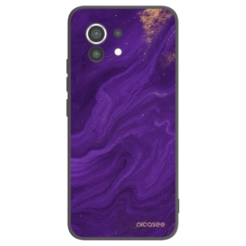 Picasee silikonowe czarne etui na Xiaomi Mi 11 - Purple