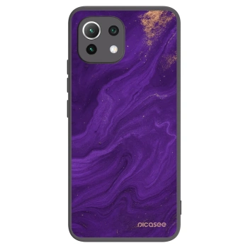 Picasee silikonowe czarne etui na Xiaomi Mi 11 Lite - Purple