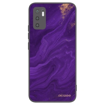 Picasee silikonowe czarne etui na Xiaomi Redmi Note 10 5G - Purple