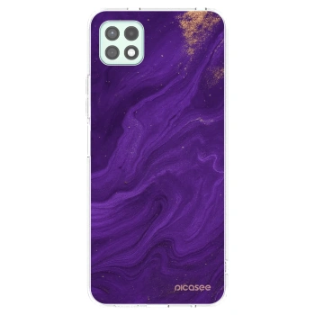 Picasee silikonowe przeźroczyste etui na Samsung Galaxy A22 A226B 5G - Purple