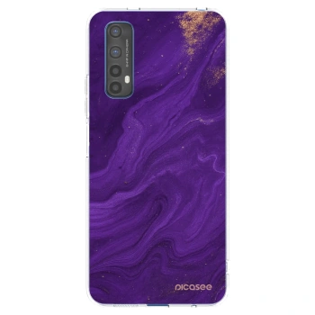 Picasee silikonowe przeźroczyste etui na Realme 7 - Purple