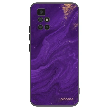Picasee silikonowe czarne etui na Xiaomi Redmi 10 - Purple