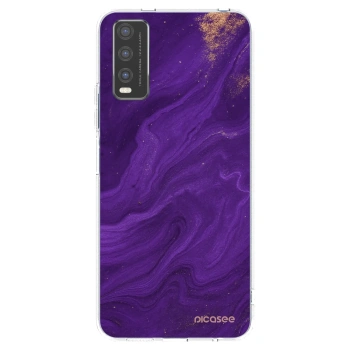 Picasee silikonowe przeźroczyste etui na Vivo Y20s - Purple
