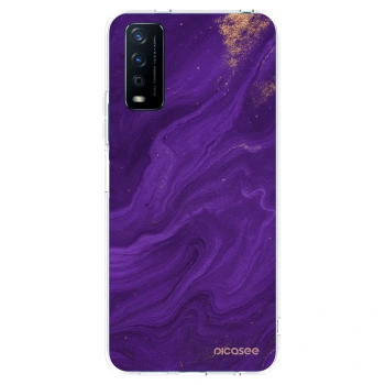 Picasee silikonowe przeźroczyste etui na Vivo Y11s - Purple