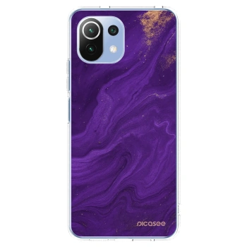 Picasee silikonowe przeźroczyste etui na Xiaomi 11 Lite 5G NE - Purple