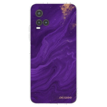 Picasee silikonowe przeźroczyste etui na Vivo Y33s - Purple