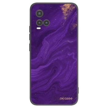 Picasee silikonowe czarne etui na Vivo Y33s - Purple