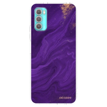 Picasee silikonowe przeźroczyste etui na Motorola Moto G60 - Purple