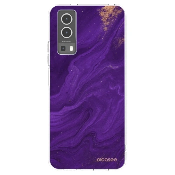 Picasee silikonowe przeźroczyste etui na Vivo Y72 5G - Purple