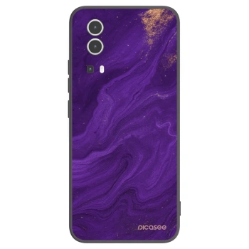 Picasee silikonowe czarne etui na Vivo Y72 5G - Purple