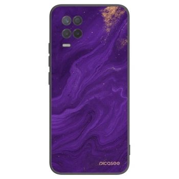 Picasee silikonowe czarne etui na Realme 8 5G - Purple