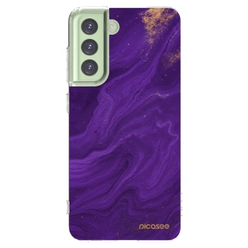 Picasee silikonowe przeźroczyste etui na Samsung Galaxy S21 FE 5G - Purple