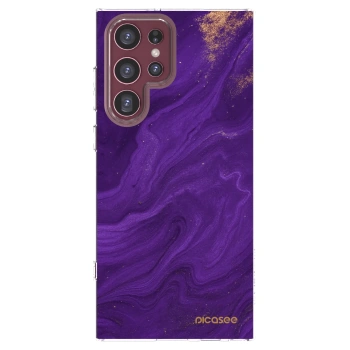Picasee silikonowe przeźroczyste etui na Samsung Galaxy S22 Ultra 5G - Purple