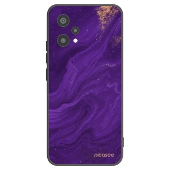 Picasee silikonowe czarne etui na Realme 9 Pro 5G - Purple