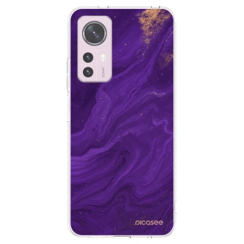 Picasee silikonowe przeźroczyste etui na Xiaomi 12 - Purple