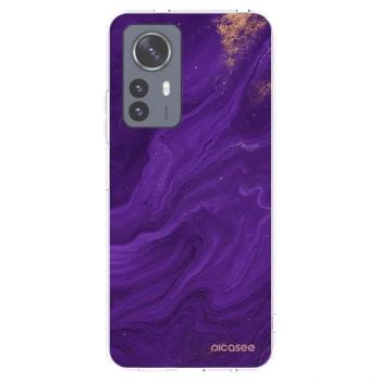 Picasee silikonowe przeźroczyste etui na Xiaomi 12 Pro - Purple