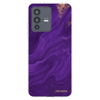 Picasee silikonowe przeźroczyste etui na Vivo V23 5G - Purple