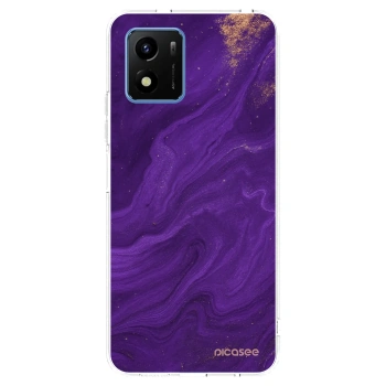 Picasee silikonowe przeźroczyste etui na Vivo Y01 - Purple