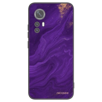 Picasee silikonowe czarne etui na Xiaomi 12X - Purple